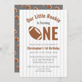 Rookie Football 1e verjaardag Kaart (Voorkant / Achterkant)