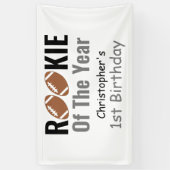 Rookie Football 1e verjaardag Spandoek (Verticaal)