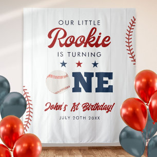 Rookie honkbal 1e verjaardag foto achtergrond wandkleed