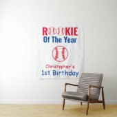 Rookie-honkbal 1e verjaardag wandkleed (In situ)