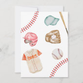 Rookie honkbal rood blauw 1e verjaardag kaart (Achterkant)