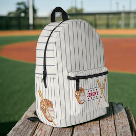  rookie honkbal rood blauw grijs strepen bedrukte rugzak