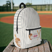  rookie honkbal rood blauw grijs strepen bedrukte rugzak