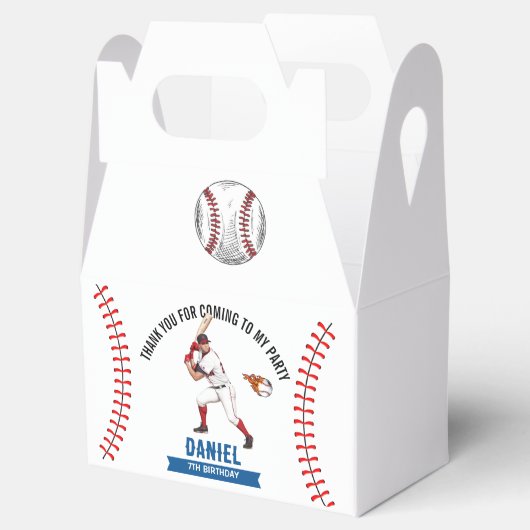 Rookie honkbal verjaardagsfeestje bedankdoosjes (Geopend)