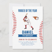 Rookie honkbal verjaardagsfeestje kaart (Voorkant)