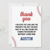 Rookie Jaar Baseball Boy Verjaardag Bedankkaart (Voorkant)