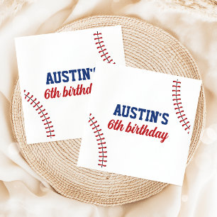 Rookie Jaar Baseball Verjaardag Napkins Servet