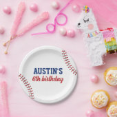 Rookie Jaar Baseball Verjaardag Papieren Bordje (Feest)