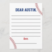 Rookie Jaar Baseball Verjaardag Tijd Capsule Kaart (Voorkant)