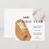 Rookie Jaar Eerste Verjaardag Sport Honkbal Thema Kaart (Voorkant / Achterkant)