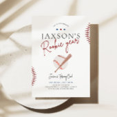 Rookie Jaar Eerste Verjaardag Uitnodiging Honkbal