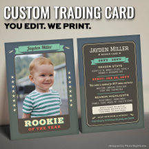 Rookie Jaar Honkbal 1e Verjaardag Trading Kaart