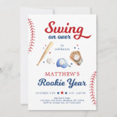 Rookie Jaar Honkbal Eerste Verjaardag Kaart (Voorkant)