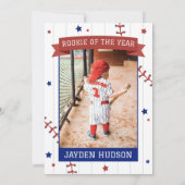 Rookie Jaar Honkbal Eerste Verjaardag Kaart (Achterkant)