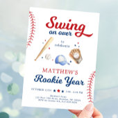 Rookie Jaar Honkbal Eerste Verjaardag Kaart