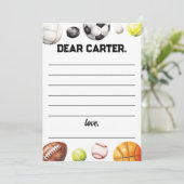 Rookie Jaar Sport Verjaardag Tijd Capsule Kaart (Staand voorkant)