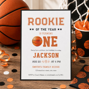 Rookie of the Year 1e verjaardag Basketbal Kaart