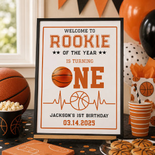 Rookie of the Year 1e verjaardag Basketbal Poster