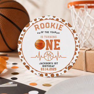 Rookie of the Year 1e verjaardag Basketbal Ronde Sticker