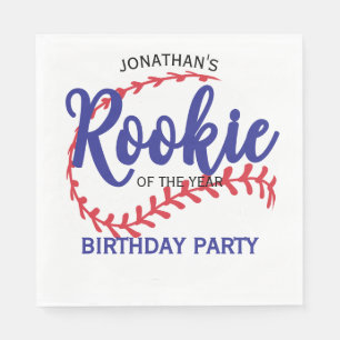 Rookie of the Year 1e verjaardag honkbal Servet