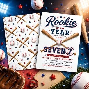 Rookie of the Year 7e verjaardagsuitnodiging Kaart