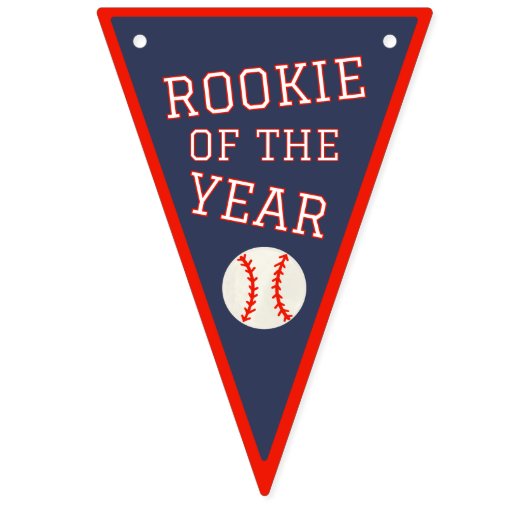 Rookie of the Year Baseball Bunting Banner (Zestiende vlag)