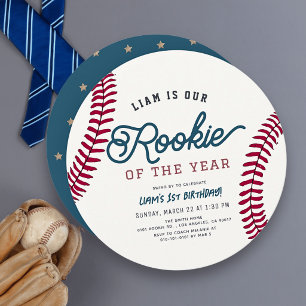 Rookie of the Year Honkbal 1e Verjaardagscirkel Kaart