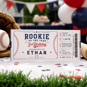 Rookie of the Year-honkbal 3e verjaardagskaartje Kaart