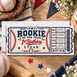 Rookie of the Year Honkbal Foto 1e Verjaardag Kaart