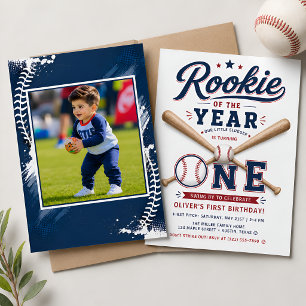 Rookie of the Year-honkbal verjaardagsuitnodiging Kaart