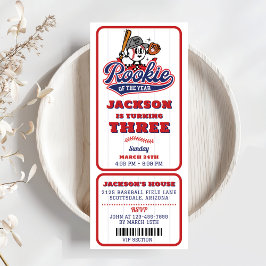 Rookie Of The Year-honkbalkaartje 3e verjaardag Kaart