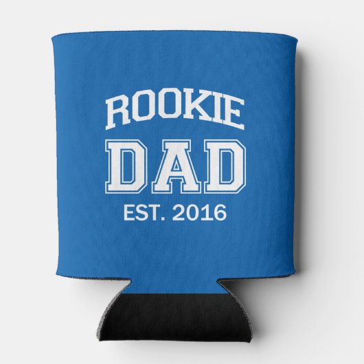 Rookie Pap grappig blikje bier of frisdrank Blikjeskoeler (Achterkant)