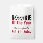 Rookie Soccer 1st Birthday Bedankzakje (Voorkant)