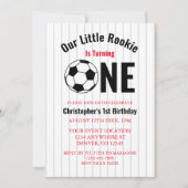 Rookie Soccer 1st Birthday Kaart (Voorkant)