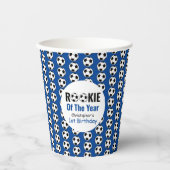 Rookie Soccer 1st Birthday Papieren Bekers (Voorkant)