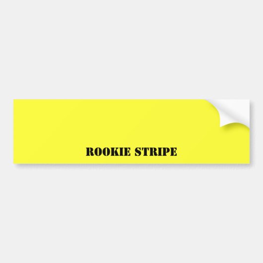 Rookie Stripe Bumpersticker (Voorkant)