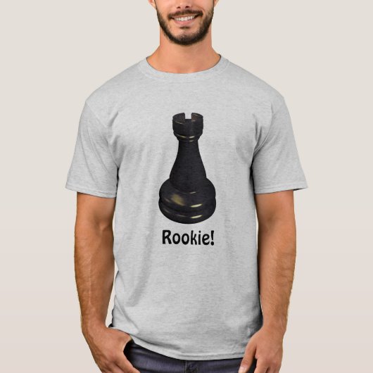 ROOKIE! Toren Schaakstuk T-shirt (Voorkant)