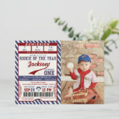 Rookie van de eerste jaarlijkse Baseball foto van  Kaart (Staand voorkant)