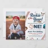Rookie van de eerste jaarlijkse Baseball foto van Kaart (Voorkant)