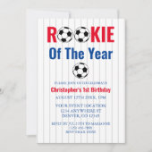Rookie van de eerste verjaardag van de voetbalweds kaart (Voorkant)
