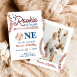 Rookie van het jaar 1e Sport Boy Honkbal Verjaarda Kaart<br><div class="desc">Een perfecte manier om je gasten uit te nodigen voor je verjaardagsfeestje!</div>