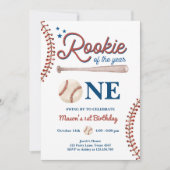 Rookie van het jaar 1e Sport Boy Honkbal Verjaarda Kaart (Voorkant)