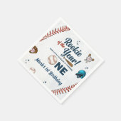 Rookie van het Jaar 1e Verjaardag Baseball Napkins Servet (Hoek)