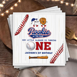 Rookie van het Jaar 1e Verjaardag Baseball Napkins Servet