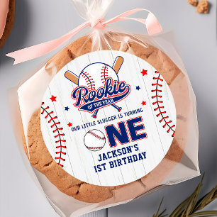Rookie van het Jaar 1e Verjaardag Baseball Sticker