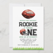 Rookie van het Jaar 1e Verjaardag Football Boy's Kaart (Voorkant)