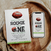 Rookie van het Jaar 1e Verjaardag Football Boy's Kaart