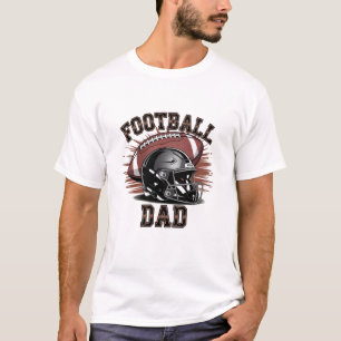 Rookie van het Jaar 1e Verjaardag Football Papa T-shirt