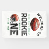 Rookie van het Jaar 1e Verjaardag football Spandoek (Horizontaal)