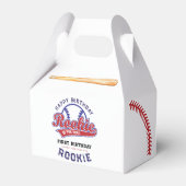 Rookie van het Jaar 1e verjaardag honkbal Bedankdoosjes (Voorkant Zijde)
